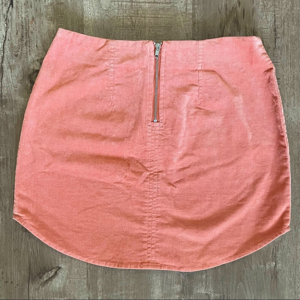 Corduroy Lace-Up Mini Skirt | Burnt Orange | Small - Picture 4 of 10